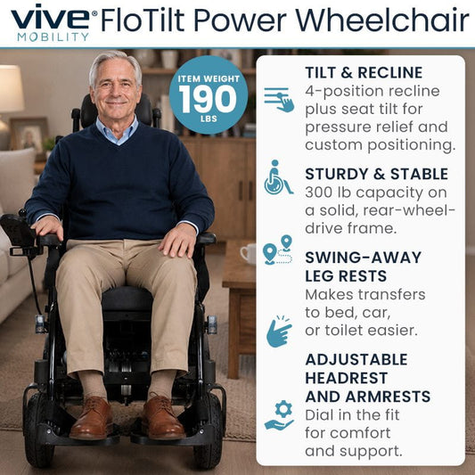 FloTilt Power Wheelchair | 4 Position Tilt