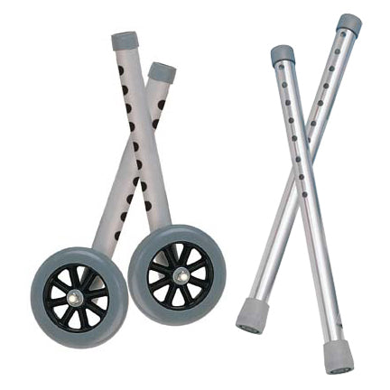 Drive Medical Extended Height 5" Walker Wheels and Legs Combo Pack 10108WC