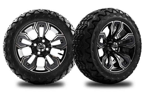 14" Nokken Wheel Carbon Fiber Inserts with 23x10-14 Kraken Tire