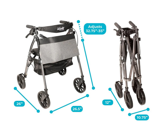 Stander Wonder Rollator Plus with 8" Wheels