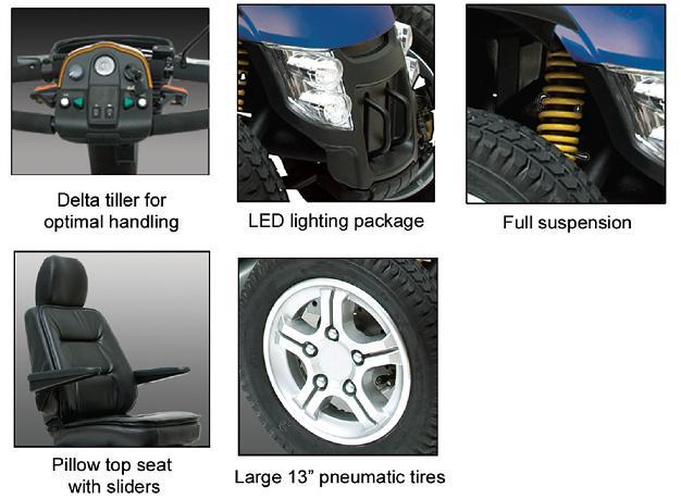 Pride Mobility Pursuit XL 4-Wheel Scooter S714