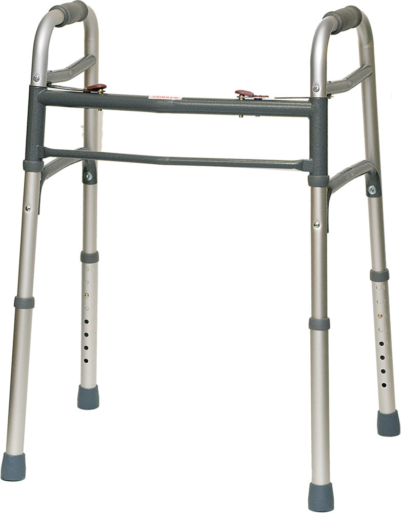 ProBasics Aluminum 2-Button Release Folding Walker Without Wheels