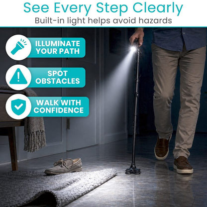 LED Folding Cane