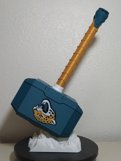 Custom 3D Printed Sports Thor Hammer - Team Logo Edition