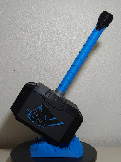Custom 3D Printed Sports Thor Hammer - Team Logo Edition