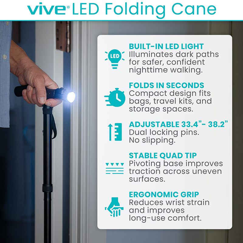 LED Folding Cane