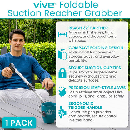 Folding Suction Cup Reacher