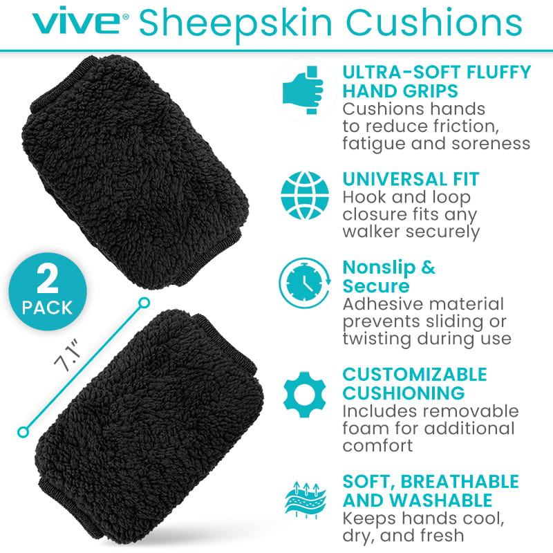 Sheepskin Walker Grips