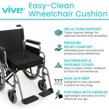 Easy-Clean Wheelchair Cushion