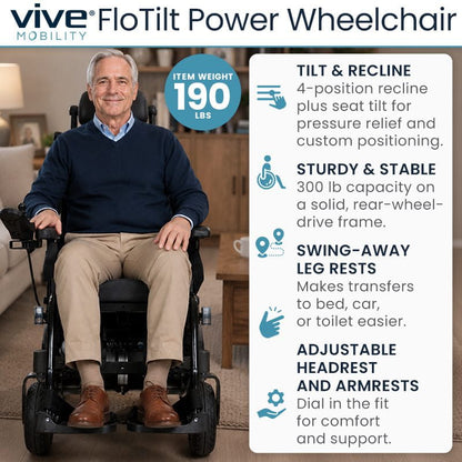 FloTilt Power Wheelchair | 4 Position Tilt