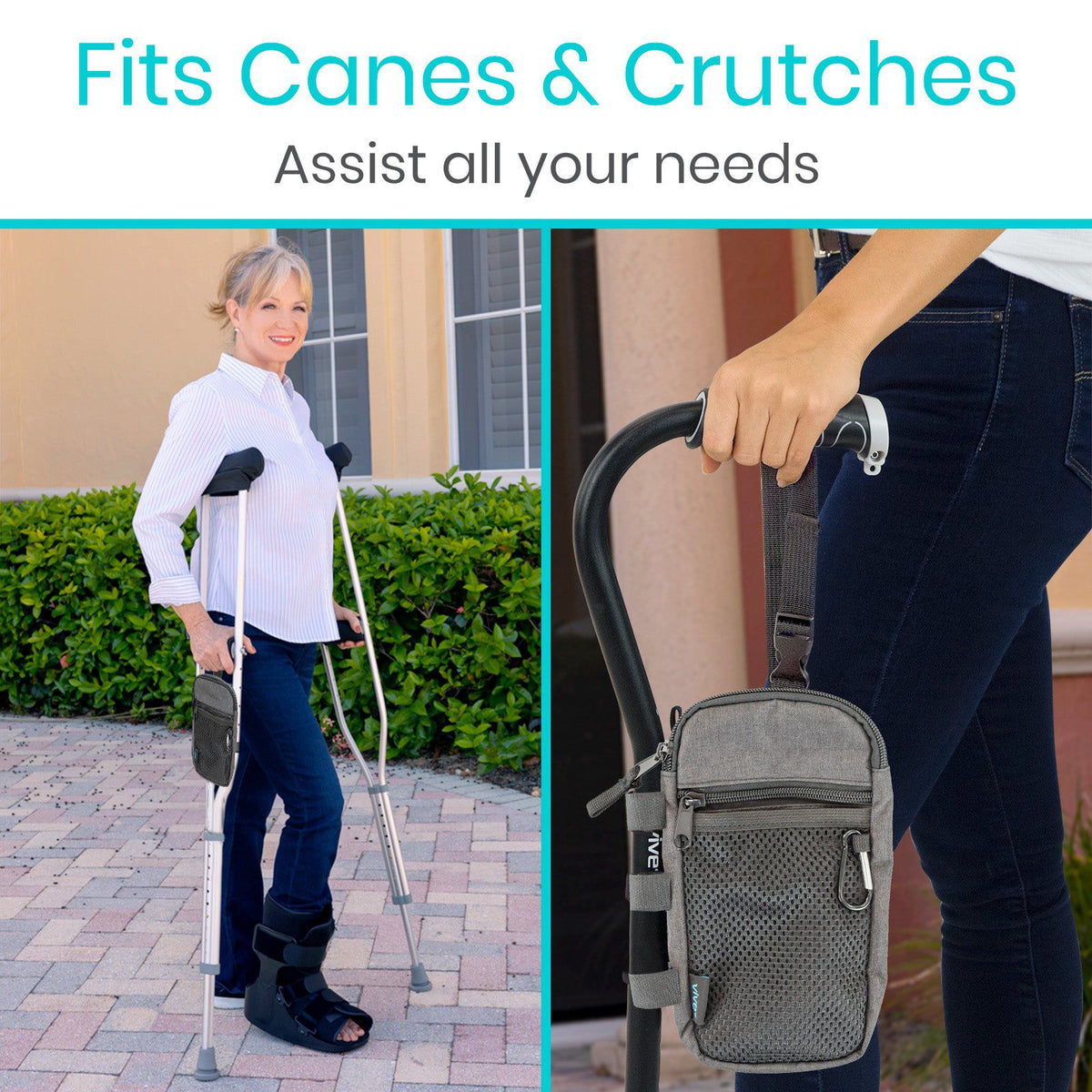 Multi-Purpose Accessory Bag For Canes