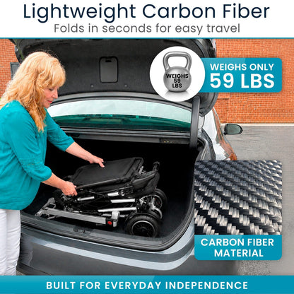 Power Wheelchair - Foldable Long Range Transport Aid