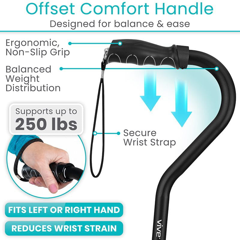 Folding Offset Swivel Cane
