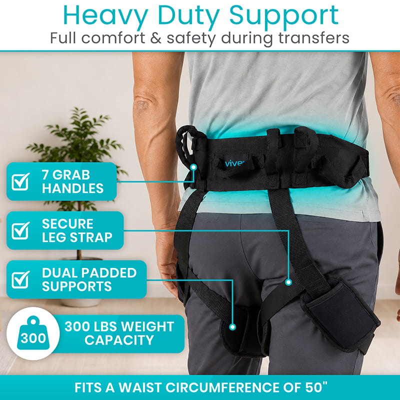 Heavy Duty Transfer Belt With Leg Straps