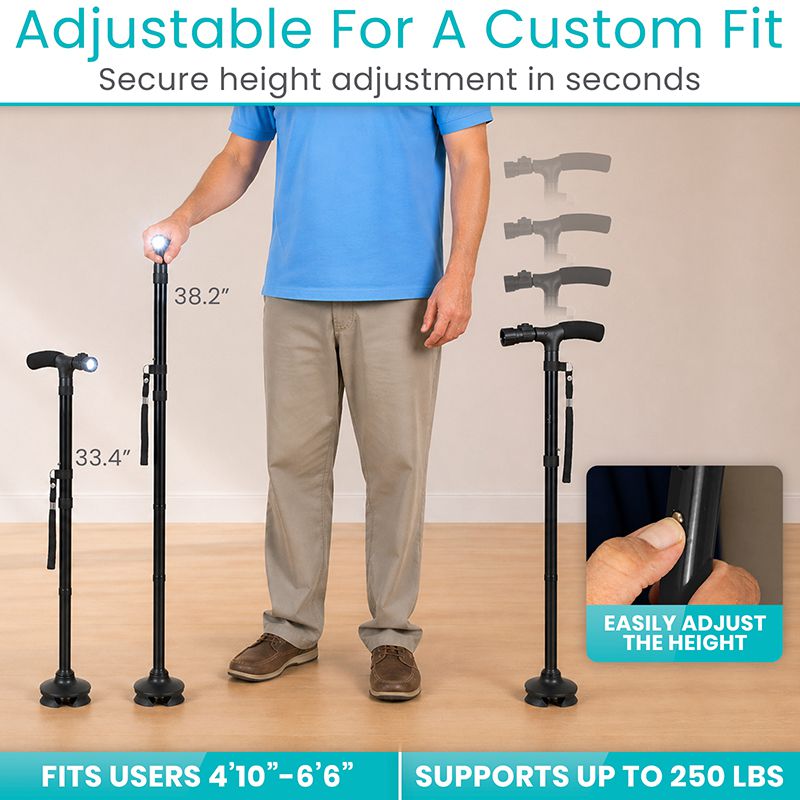 LED Folding Cane