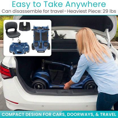 4 Wheel Mobility Scooter - Electric Powered with Seat for Seniors