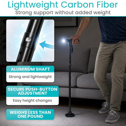 LED Folding Cane