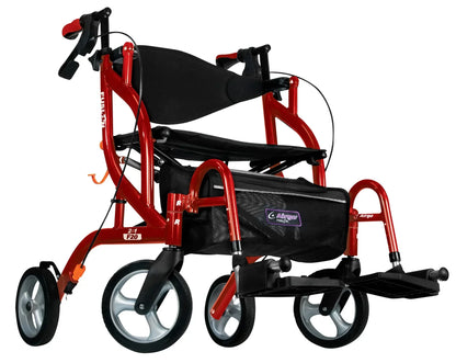 Drive Medical Airgo Fusion 2 in 1 Folding Rollator and Transport Chair