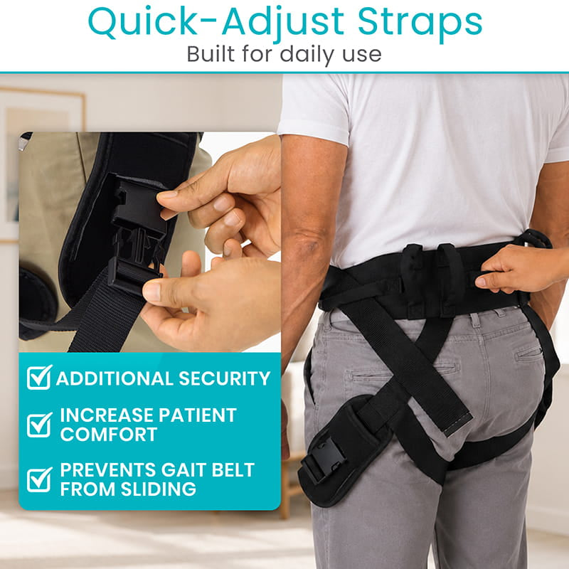 Heavy Duty Transfer Belt With Leg Straps