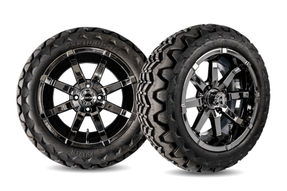 14" Black Chrome Aerion Wheel with 23x10-14 Kraken Tire