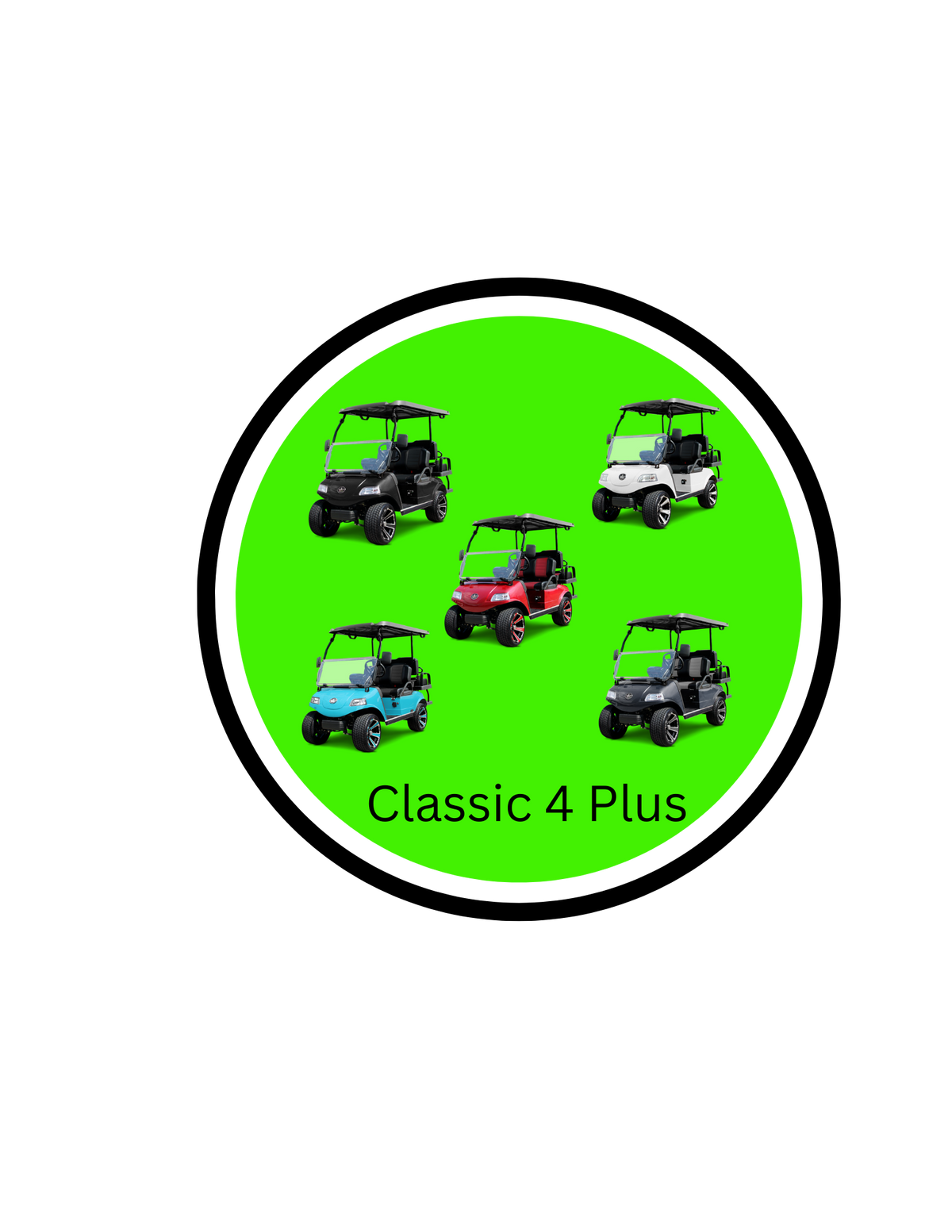 Evolution Classic 4 Plus | 4 Person Electric LSV Golf Cart