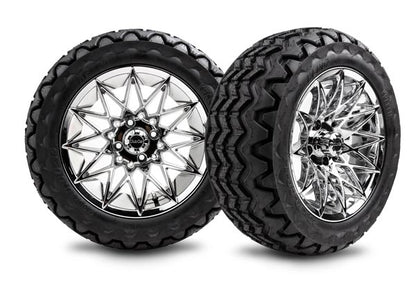 14" Bright Chrome Athena Wheel with 23x10-14 Kraken Tire