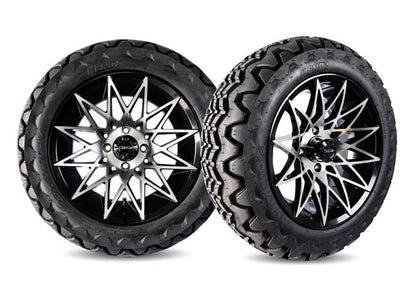 14” Machined Gloss Black Athena Wheel with 23x10-14 Kraken Tire