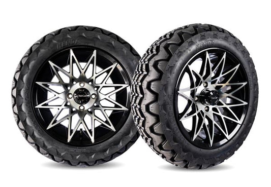 14” Machined Gloss Black Athena Wheel with 23x10-14 Kraken Tire