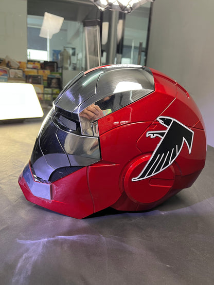 The Voice Activated Iron Man MK5 Helmet Painted in NFL Teams' Colorways