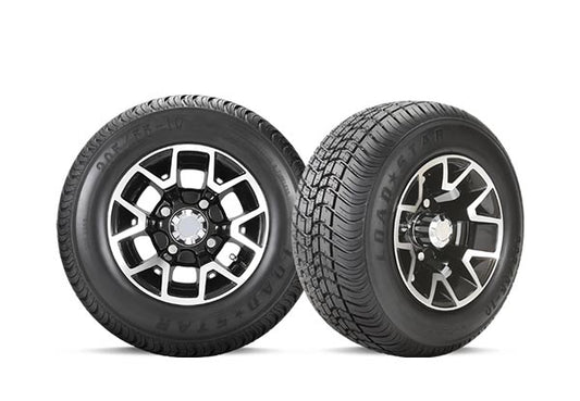 10" Gloss Black Atlas Wheel with 205/55-10 Loadstar Tire