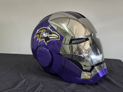 The Voice Activated Iron Man MK5 Helmet Painted in NFL Teams' Colorways