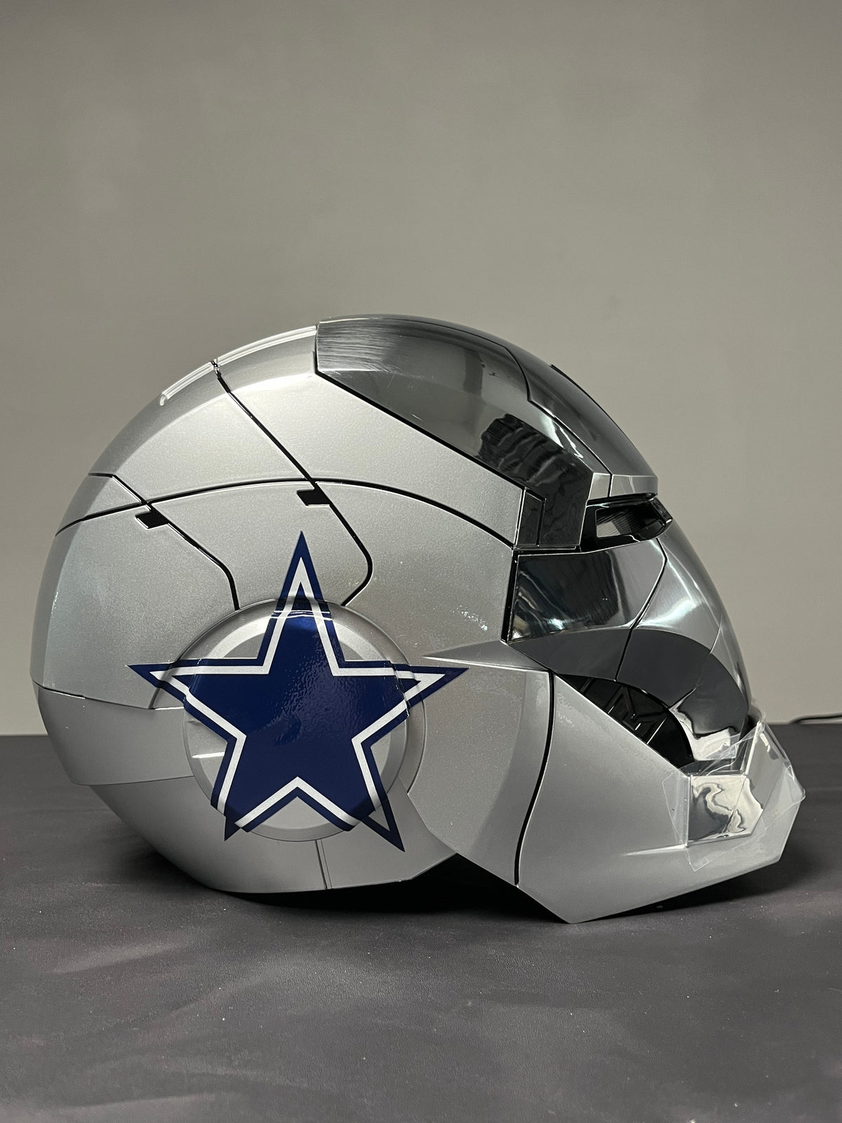 The Voice Activated Iron Man MK5 Helmet Painted in NFL Teams' Colorways