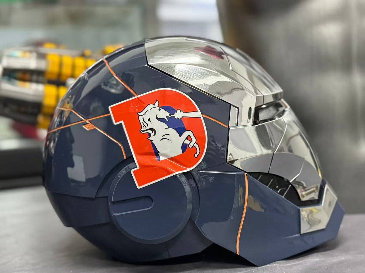 The Voice Activated Iron Man MK5 Helmet Painted in NFL Teams' Colorways
