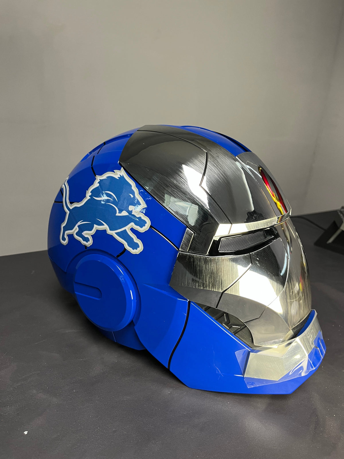 The Voice Activated Iron Man MK5 Helmet Painted in NFL Teams' Colorways