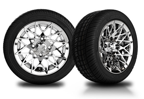 12" Athena Chrome Wheel with 205/40-12 Steel-Belted Radial Tire