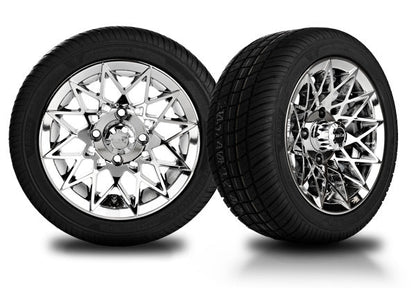 12" Athena Chrome Wheel with 205/40-12 Steel-Belted Radial Tire