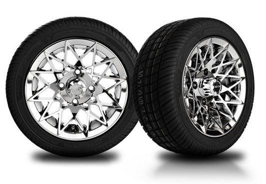 12" Athena Chrome Wheel with 205/40-12 Steel-Belted Radial Tire