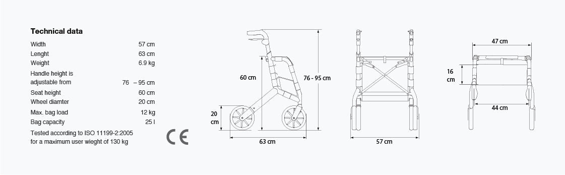 Trust Care Let's Shop Rollator