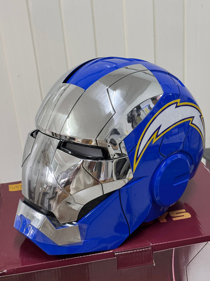 The Voice Activated Iron Man MK5 Helmet Painted in NFL Teams' Colorways