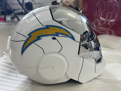 The Voice Activated Iron Man MK5 Helmet Painted in NFL Teams' Colorways