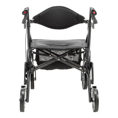Drive Medical Airgo Fusion 2 in 1 Folding Rollator and Transport Chair