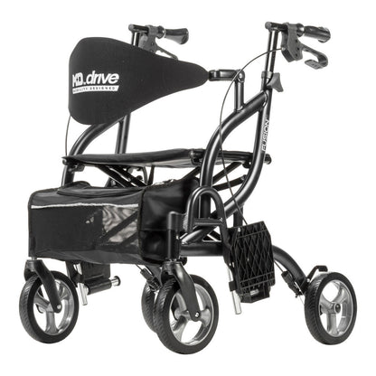Drive Medical Airgo Fusion 2 in 1 Folding Rollator and Transport Chair