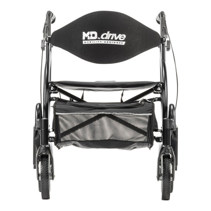 Drive Medical Airgo Fusion 2 in 1 Folding Rollator and Transport Chair