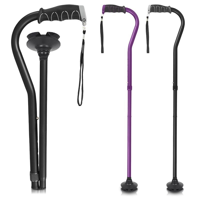 Folding Offset Swivel Cane