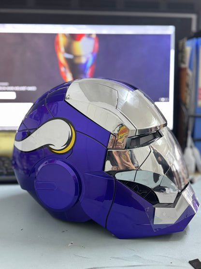 The Voice Activated Iron Man MK5 Helmet Painted in NFL Teams' Colorways