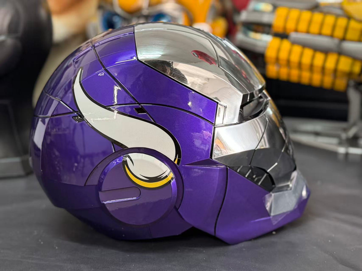 The Voice Activated Iron Man MK5 Helmet Painted in NFL Teams' Colorways