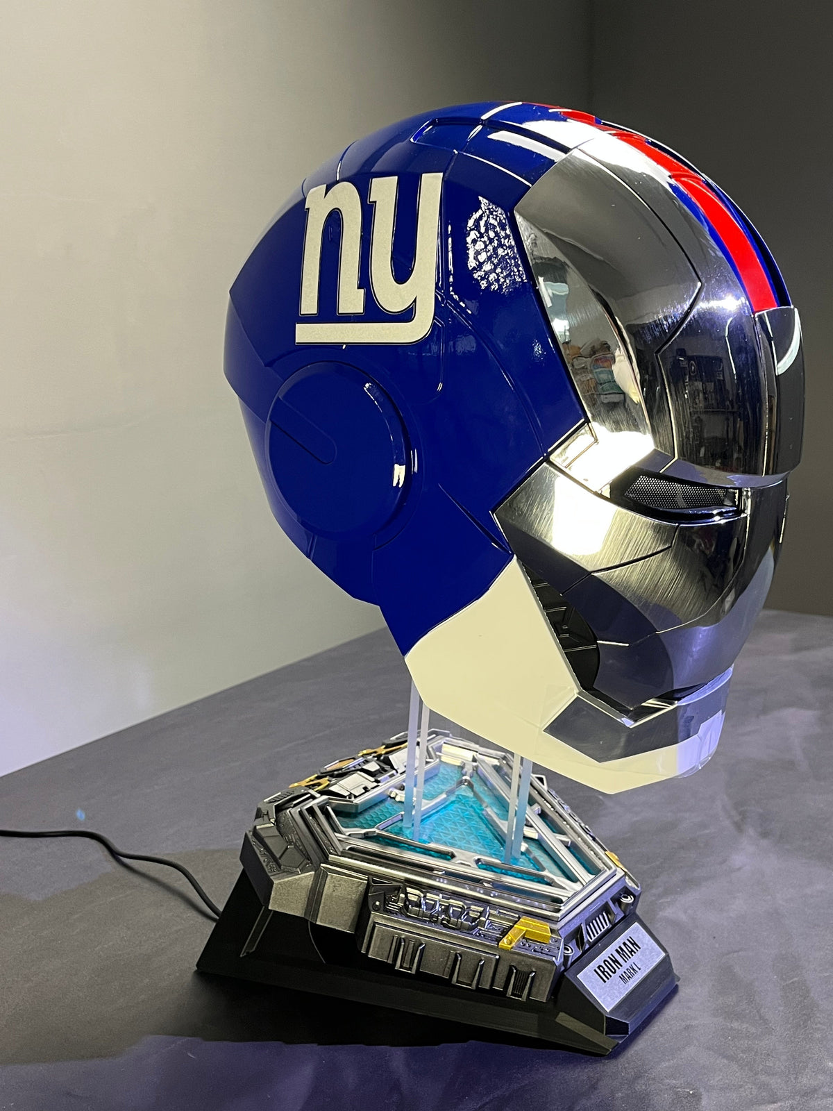 The Voice Activated Iron Man MK5 Helmet Painted in NFL Teams' Colorways