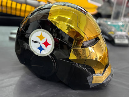 The Voice Activated Iron Man MK5 Helmet Painted in NFL Teams' Colorways