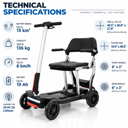 Movo Evolution Pilot 4-Wheeled Folding Scooter