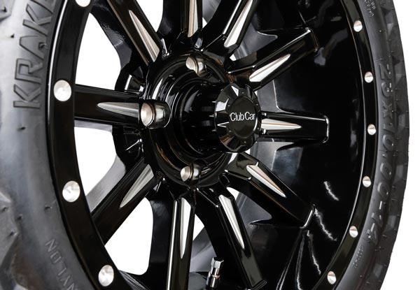 14" Zeus Gloss Black and Machined Wheel - 23x10-14 Kraken Tire